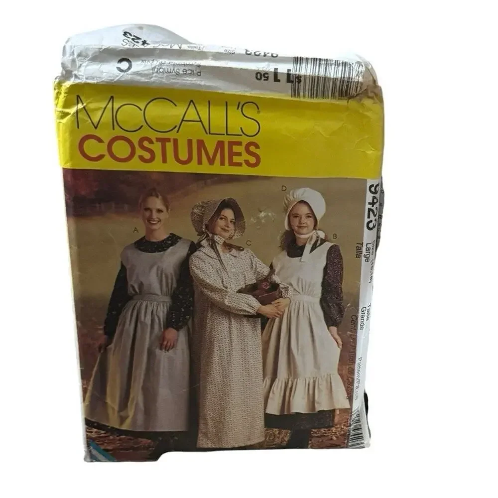 Mccalls 9423 Misses Pioneer Costume Sewing Pattern Size 16-18 1998 Vintage